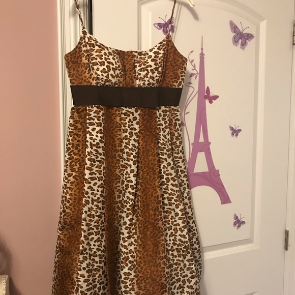 Leopard print Party dress size 4 - Picture 3 of 5